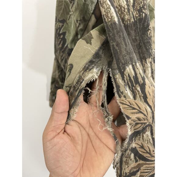 Vtg Y2K Outdoor Gorpcore Grunge Real Tree Forest Print Work Hunting Shirt *read - Picture 9 of 12